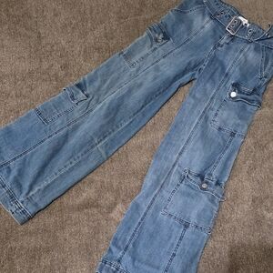 BP Relaxed Fit Blue Cargo Jeans